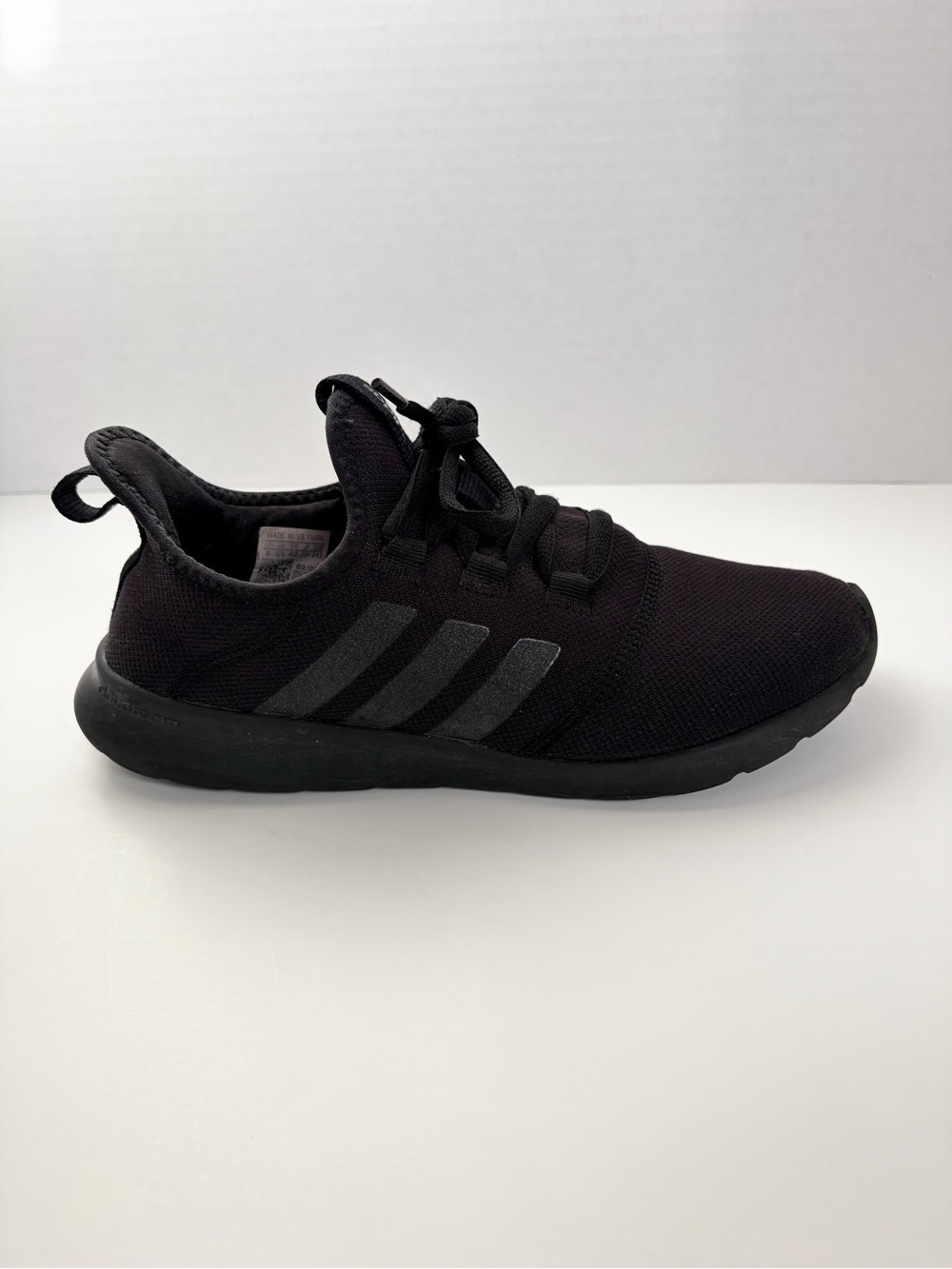 Adidas Cloudfoam Lightweight Sneakers Slip On Walking Athletic Black Size 8